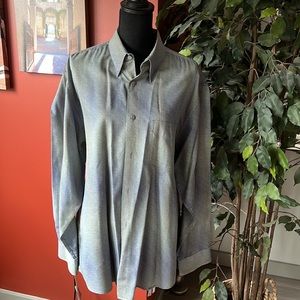 Jhane Barnes long sleeve dress shirt with snap down collar